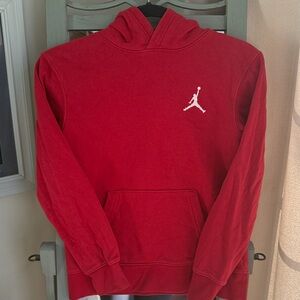 Jordan Red Hoodie with Iconic Logo